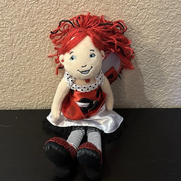 Manhattan Toy 2009 "Lana" Red & Black Lady Bug Dress 12" Plush Doll - Picture 1 of 7